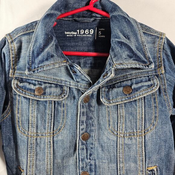 Baby Gap Blue Denim Jacket Toddler 5 Years - Picture 2 of 6